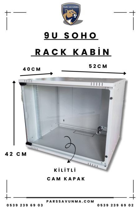 9U RACK KABİN SOHO DUVAR TİPİ