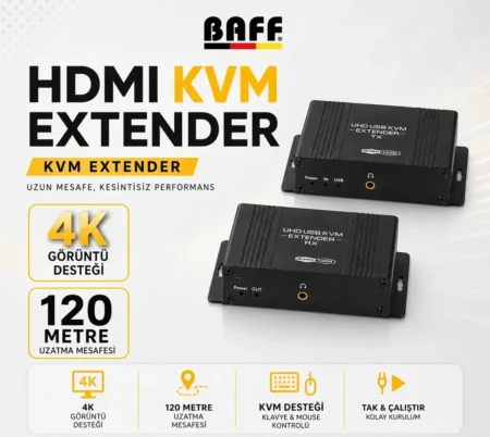 BAFF HDMI KVM EXTENDER-120 METRE 4K