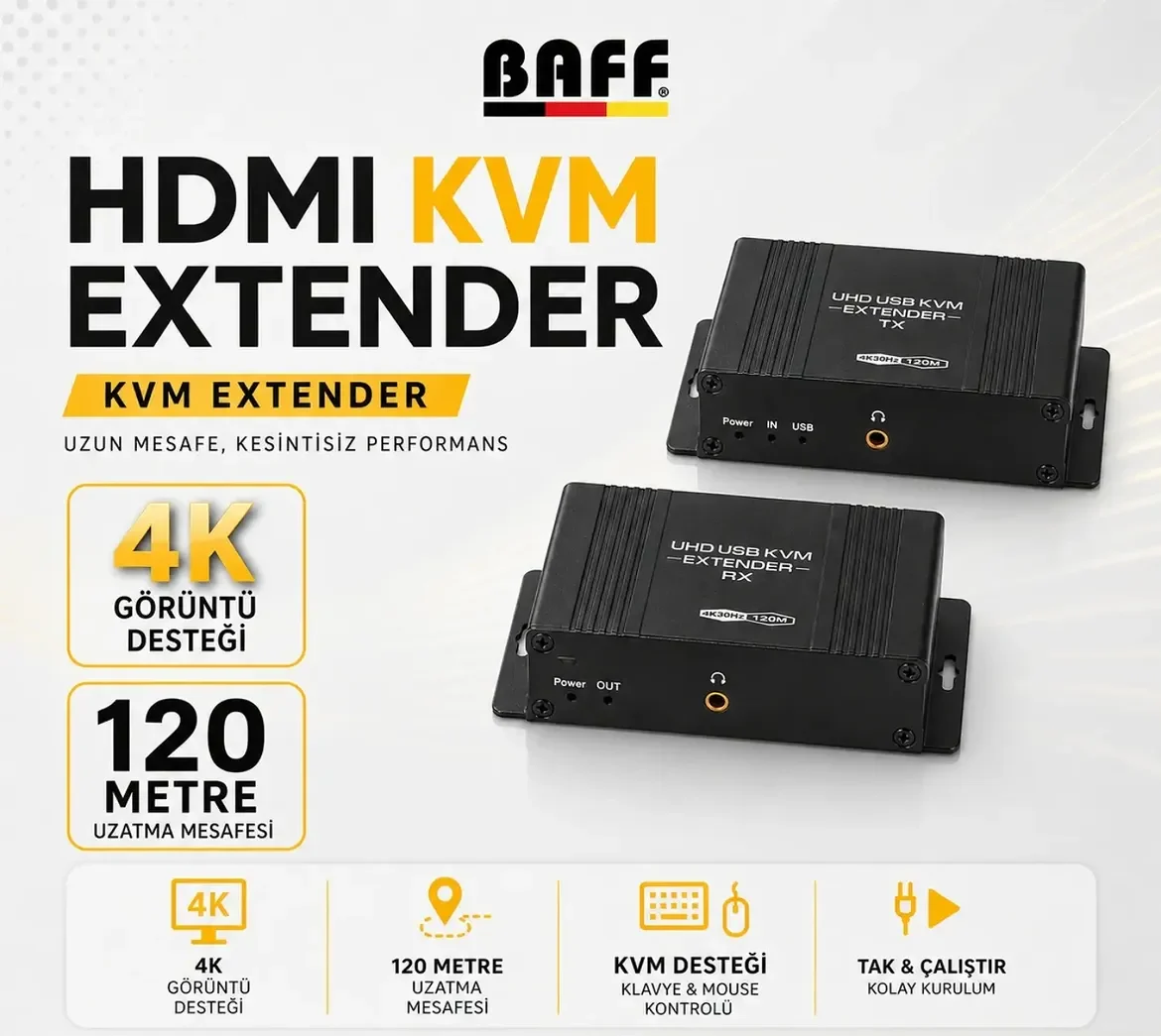 BAFF HDMI KVM EXTENDER HDMI 120 METRE